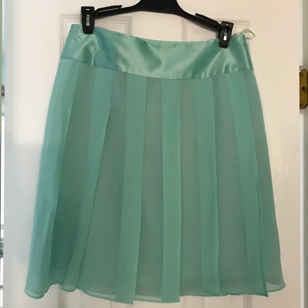 Mint green chiffon layered skirt, size 4p